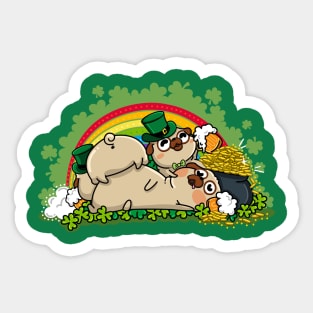 St. PUGtrick's DAy! Sticker